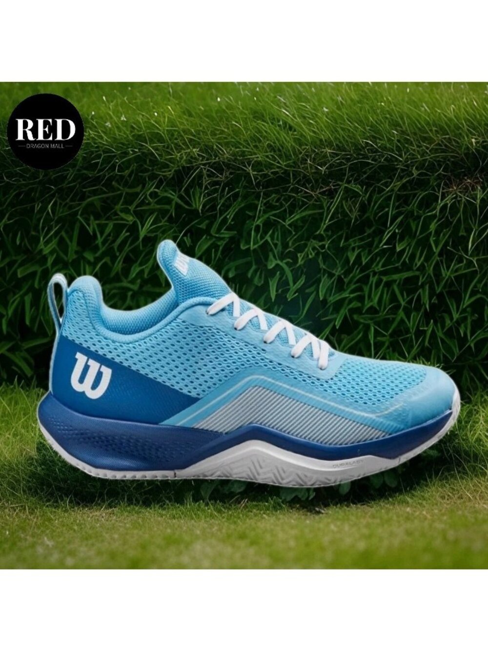 Wilson Rush Pro Lite Tennis Shoes Blue White Sneakers - Women's Size 8